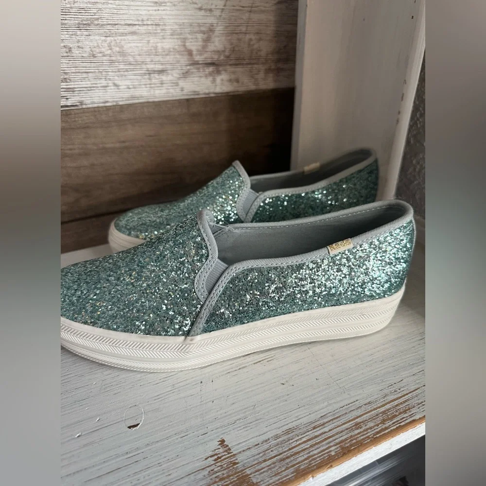 Keds X Kate Spade ♠️ | Triple Decker Glittery Slip-On sneakers - Picture 2 of 7